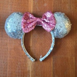 Silver Sequin Disney Ears